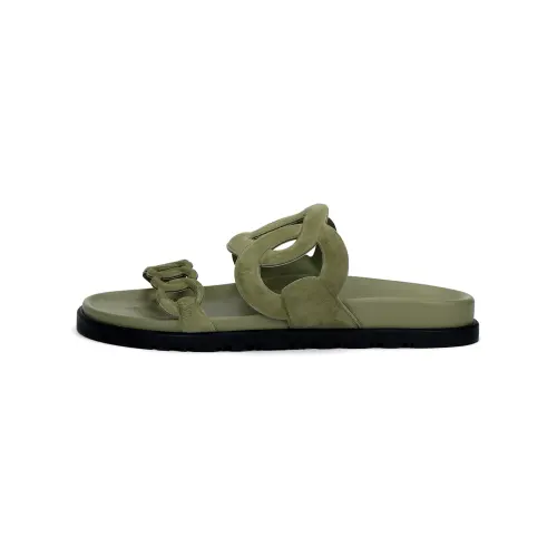 HERMES Extra Slide Slippers Women's Green