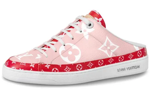 LOUIS VUITTON Frontrow Closed Toe Slippers Women's Pink