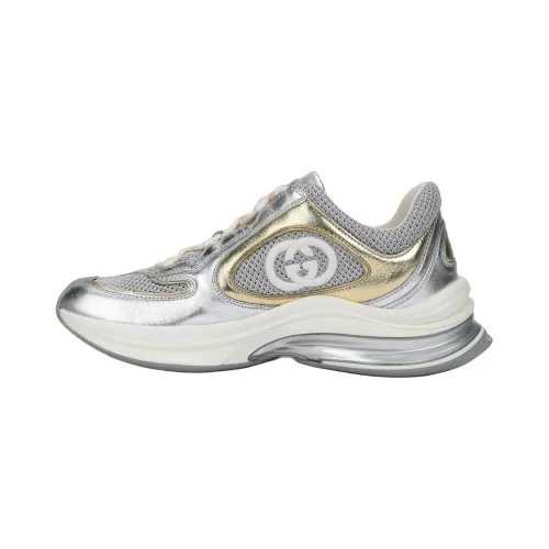 Gucci Wmns Run Sneaker 'Silver Gold Metallic' Women's
