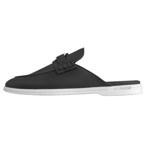 LOUIS VUITTON Estate Closed Toe Slippers Men's Black