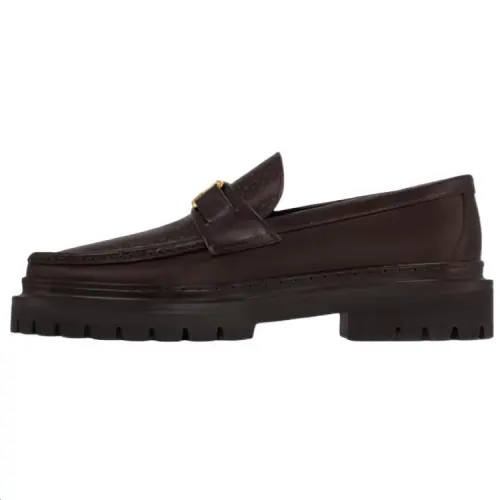 LOUIS VUITTON Major Calfskin Loafers Men's Umber
