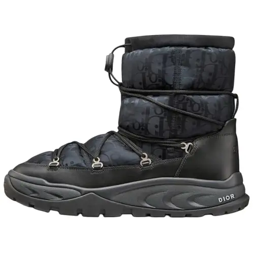 DIOR Snow Ankle Boot Black Oblique Nylon