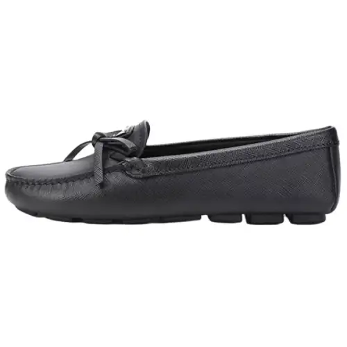 PRADA Saffiano Leather Driving Loafers 'Black' Women's