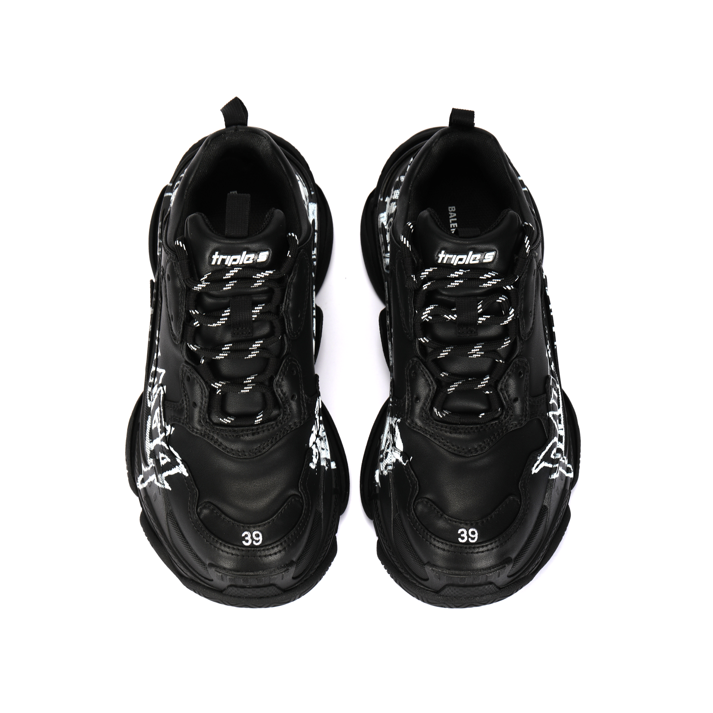 Мужские кроссовки Balenciaga Triple S (черные) — фото 3