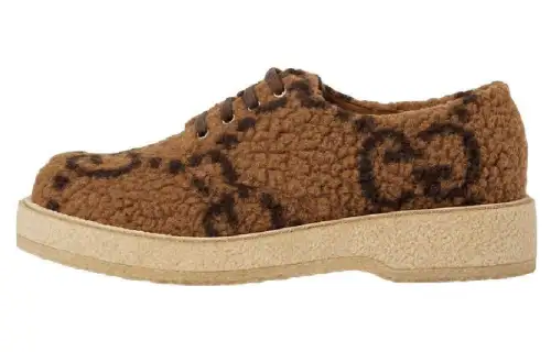 Gucci Lace Up Shoe 'GG Canvas - Brown'