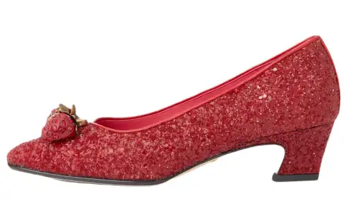 GUCCI Valentine's Day Collection Chunky Heel High Heels Women's Red