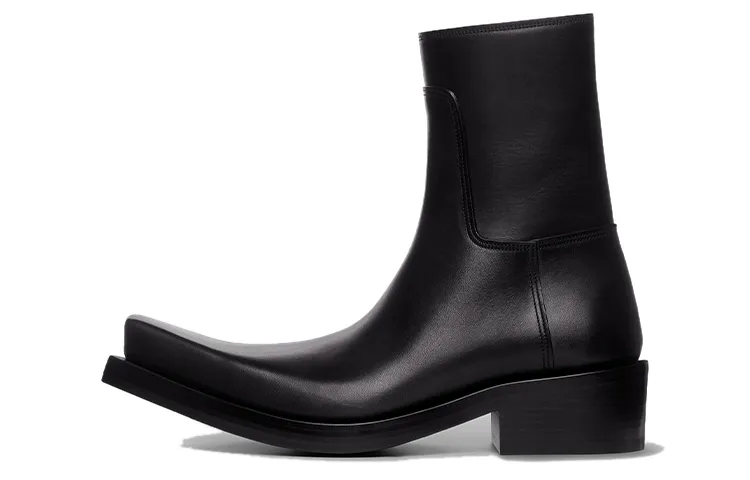 Balenciaga Santiago Booties 'Black Matte Calfskin'