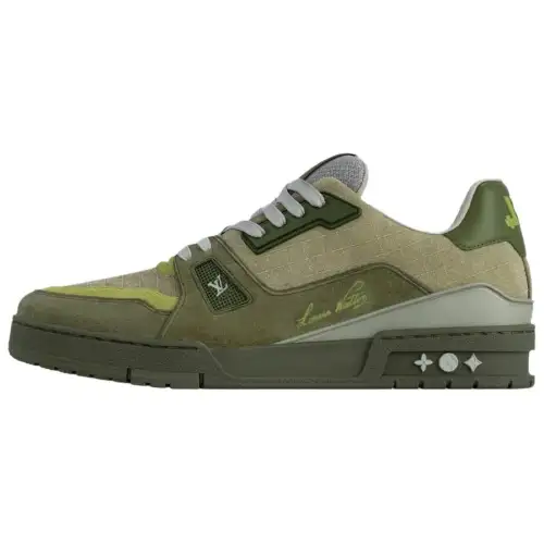 LOUIS VUITTON Trainer Low top Skateboard Shoes Men's Green