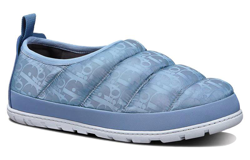 DIOR Snow Slipper Blue Oblique Technical Fabric