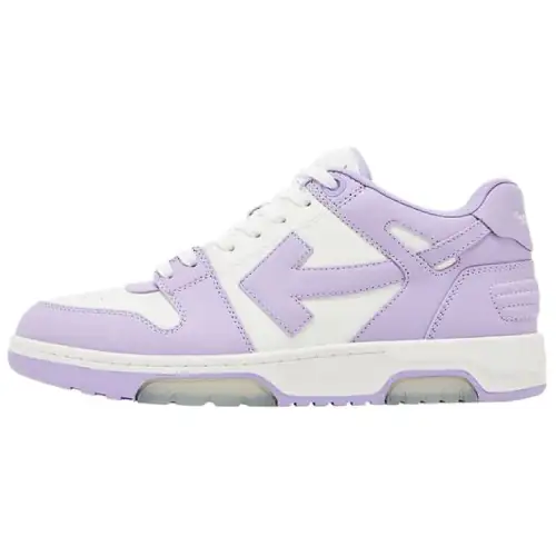 OFF WHITE Out Of Office Calf Leather Sneaker 'Purple White' Women's