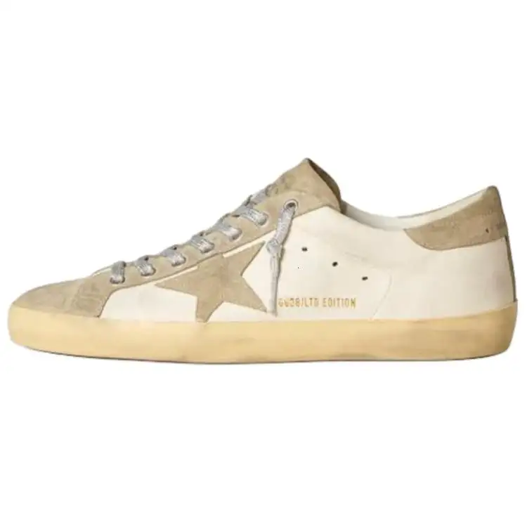 Golden Goose Super Star Leather Skateboard Shoes Women's White Gray
