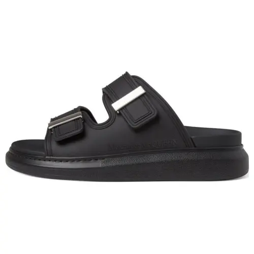 Alexander McQueen Logo Engraved Flatform Sandals Women's