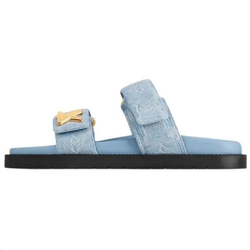 LOUIS VUITTON Sunset Slide Slippers Women's Blue
