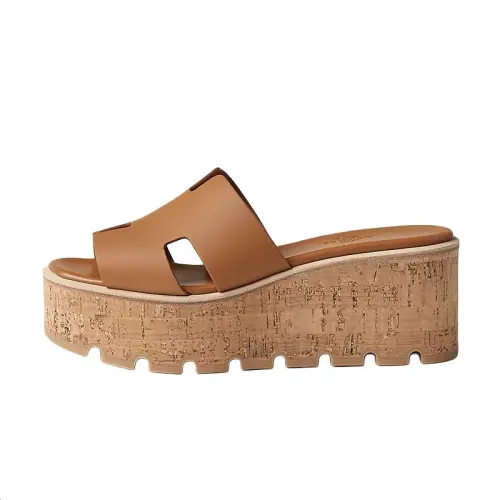 HERMES Eze Slide Slippers Women's Umber