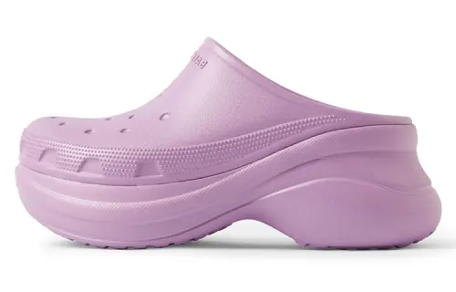 Balenciaga X Crocs Logo-embossed Platform Mules