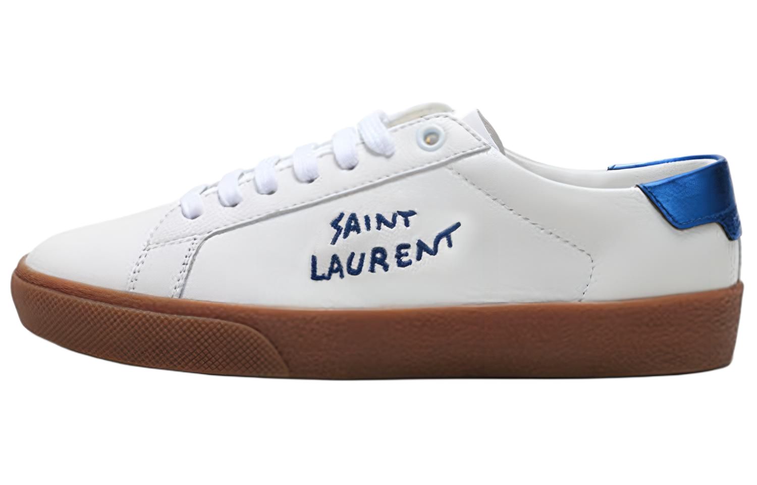 SAINT LAURENT Casual Low top Stylish Skateboarding Shoes Women's White Red