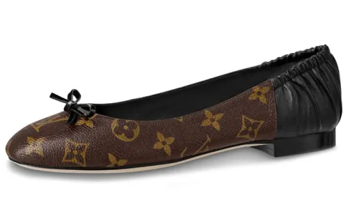 LOUIS VUITTON Joy Ballerina Shoes 'Brown Monogram' Women's