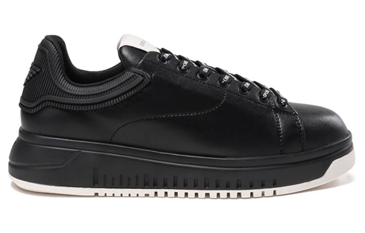 EMPORIO ARMANI Leather Sneakers Black