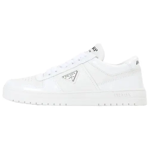 PRADA Downtown Leather Low top Skateboard Shoes Women's White