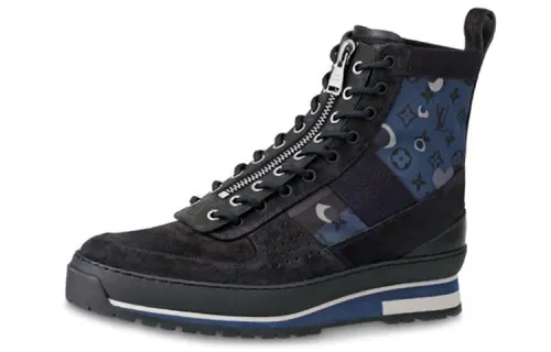 LOUIS VUITTON Harlem Ankle Sneakers 'Blue Black'