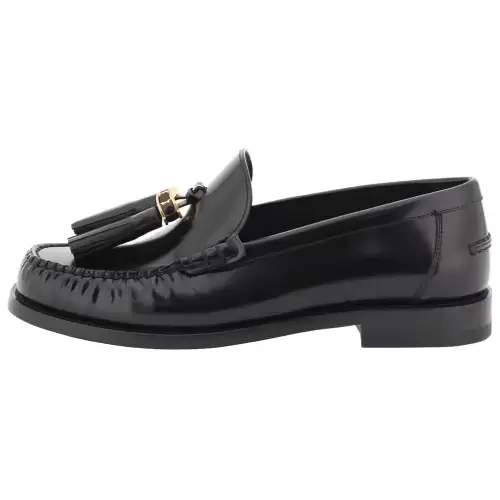 DIOR Idylle Top Grain Cow Leather Casual Shoes Women's Black