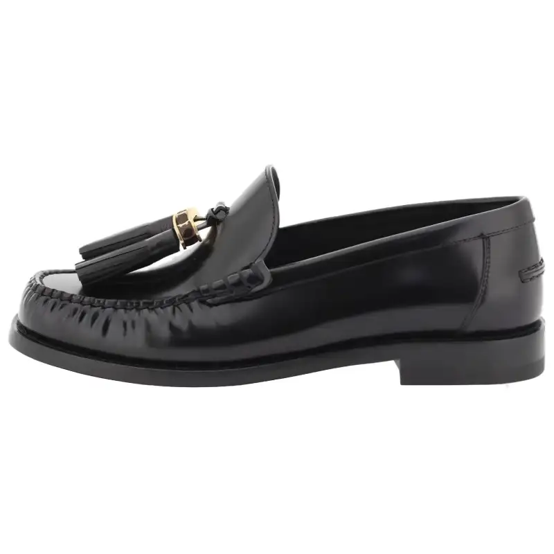 DIOR Idylle Top Grain Cow Leather Casual Shoes Women's Black