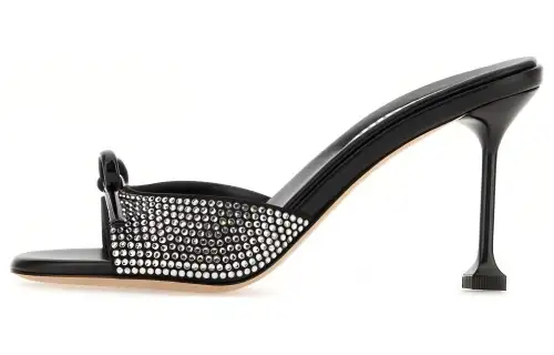 MIU MIU Slide Slippers Women's Black