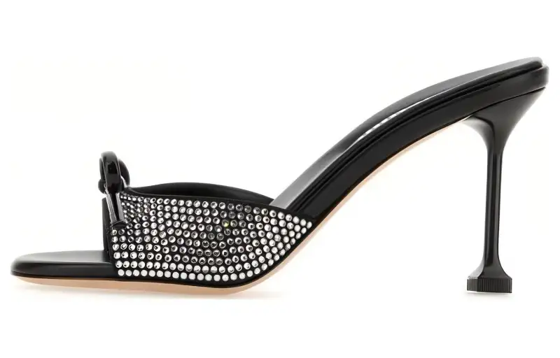 MIU MIU Slide Slippers Women's Black