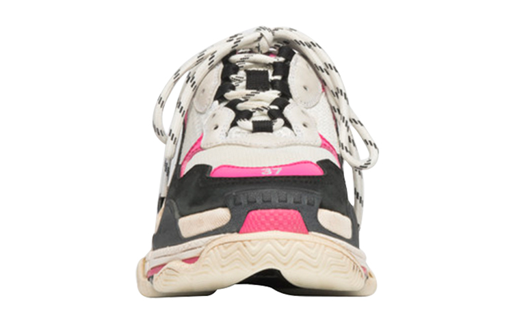 Кроссовки Balenciaga Triple S (черно-бело-розовые) — фото 6