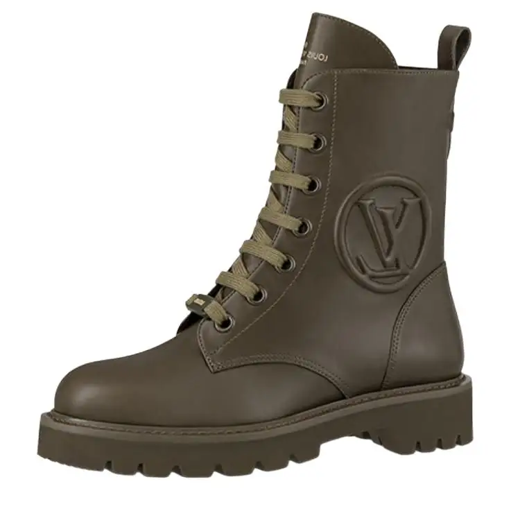 LOUIS VUITTON Territory Combat Boots Women's Brown