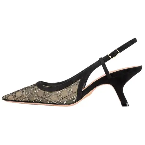 DIOR Capture Slim Heel High Heels 6.5cm Women's Black