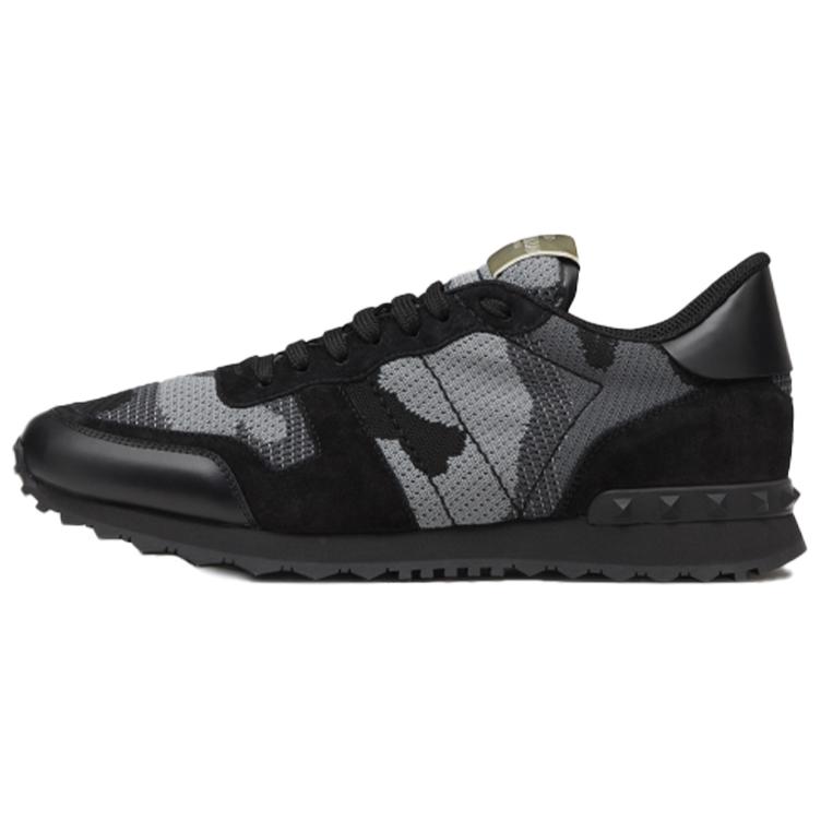 Valentino Rockrunner Lightweight Low top Athletic Shoes Men's Black