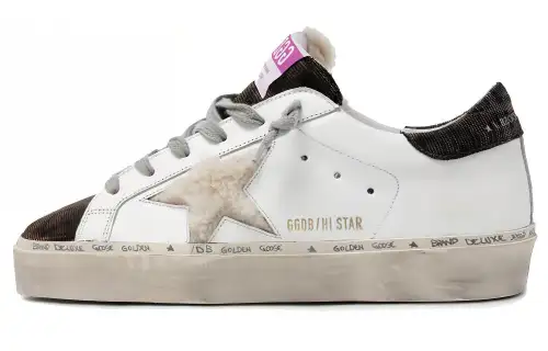 Golden Goose Hi Star Stylish Skateboarding Shoes Women's Black White