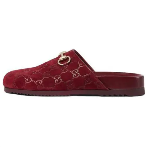 Gucci Wmns Horsebit Slipper 'GG - Red' Women's
