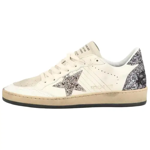 Golden Goose Ball Star Glittered Leather Sneakers