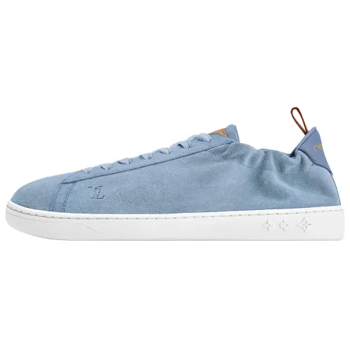 LOUIS VUITTON Soft Suede Low top Skateboard Shoes Men's Blue
