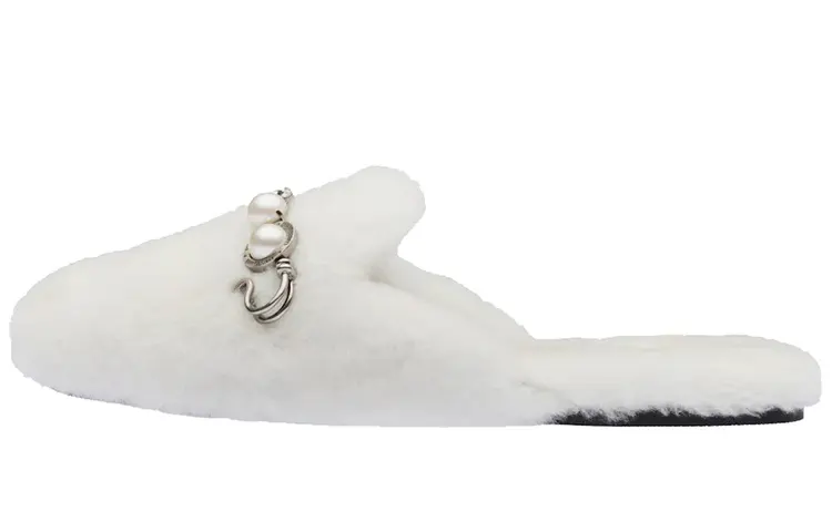 MIU MIU Closed Toe Slippers Women's White