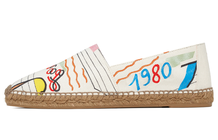 Мужские туфли SAINT SAINT LAURENT Espadrilles (белые)