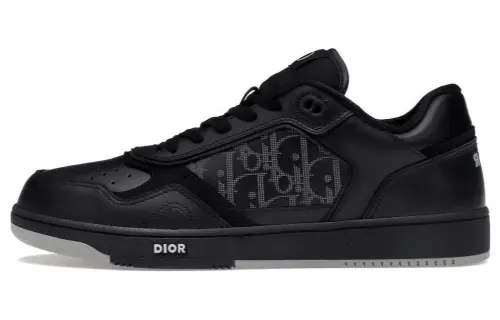 DIOR B27 Low Black DIOR Oblique Galaxy Leather Grey