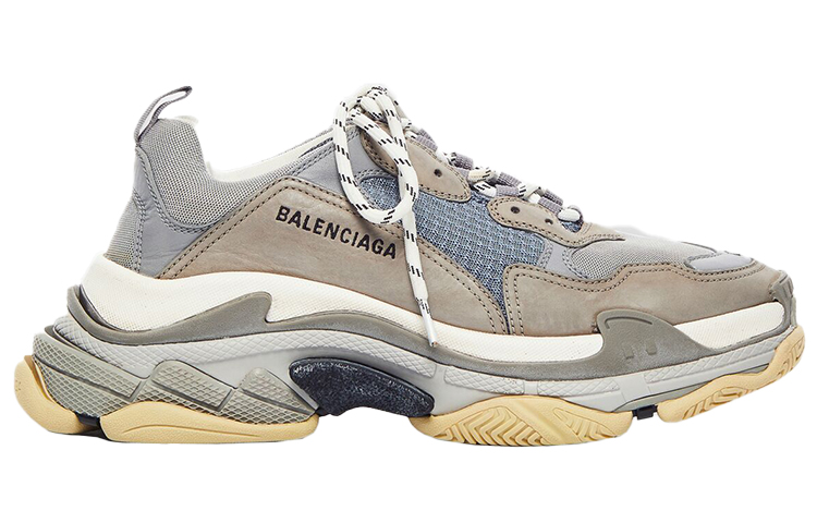 Мужские кроссовки Balenciaga Triple S (серo-коричневые) — фото 2