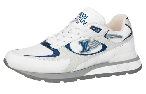 LOUIS VUITTON Run Away Low top Casual Shoes Men's White Blue