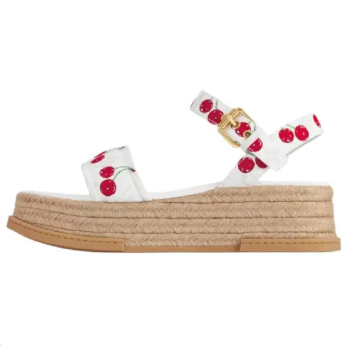 LOUIS VUITTON Cherry Maya Platform Sandal X Takashi Murakami White Women's