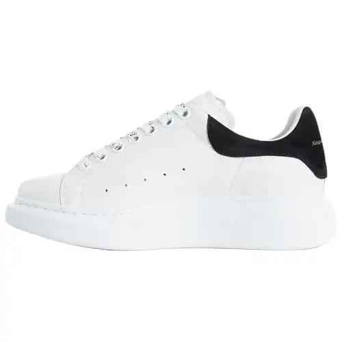 Alexander McQueen Oversized Leather Low top Skateboard Shoes Women's White Black