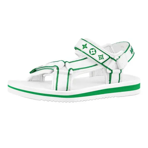 LOUIS VUITTON Panama Beach Sandals Men's White Green