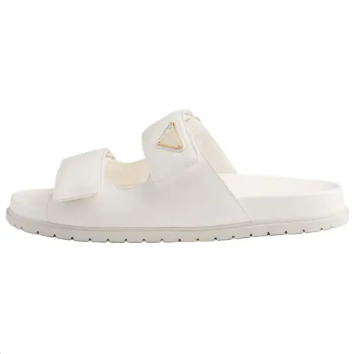 PRADA Slide Slippers Women's Ivory White