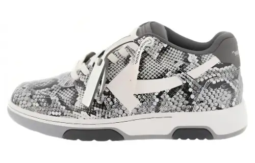 OFF-WHITE Out Of Office Snake-print Sneakers
