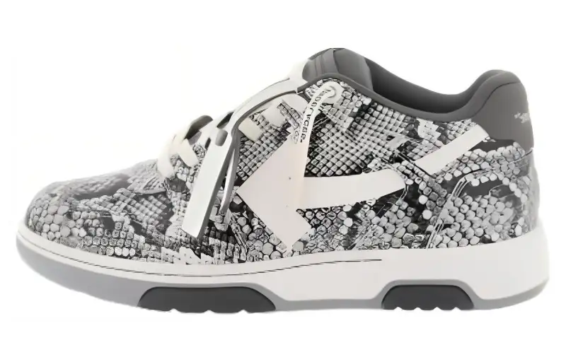 OFF-WHITE Out Of Office Snake-print Sneakers