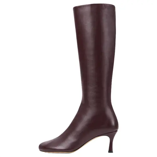 Bottega Veneta Rana Knee high Boots 6CM Women's Burgundy