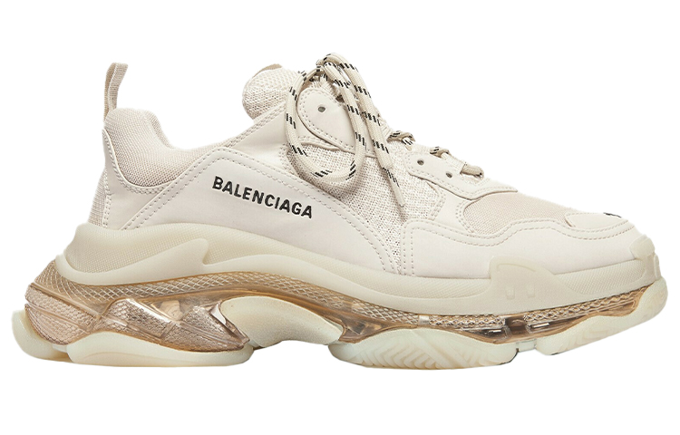 Женские кроссовки Balenciaga Triple S (бежевые) — фото 2