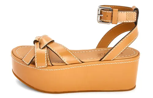LOEWE Gate One Strap Sandals Women's Light Brown